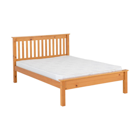 Monaco 4FT6 Bed Low Foot End - Antique Pine